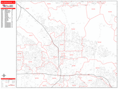 San Bernardino Digital Map Red Line Style